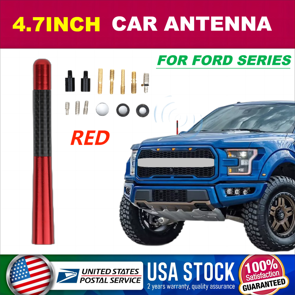 Short Carbon Fiber Antenna 4.7in for Dodge Ram 1500 Ford F150 Raptor Trucks