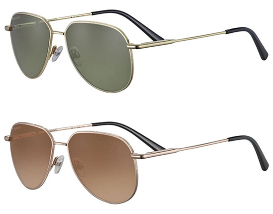 Gafas de sol piloto Serengeti tono dorado con lente mineral - HAYWOOD SM NP - Italia