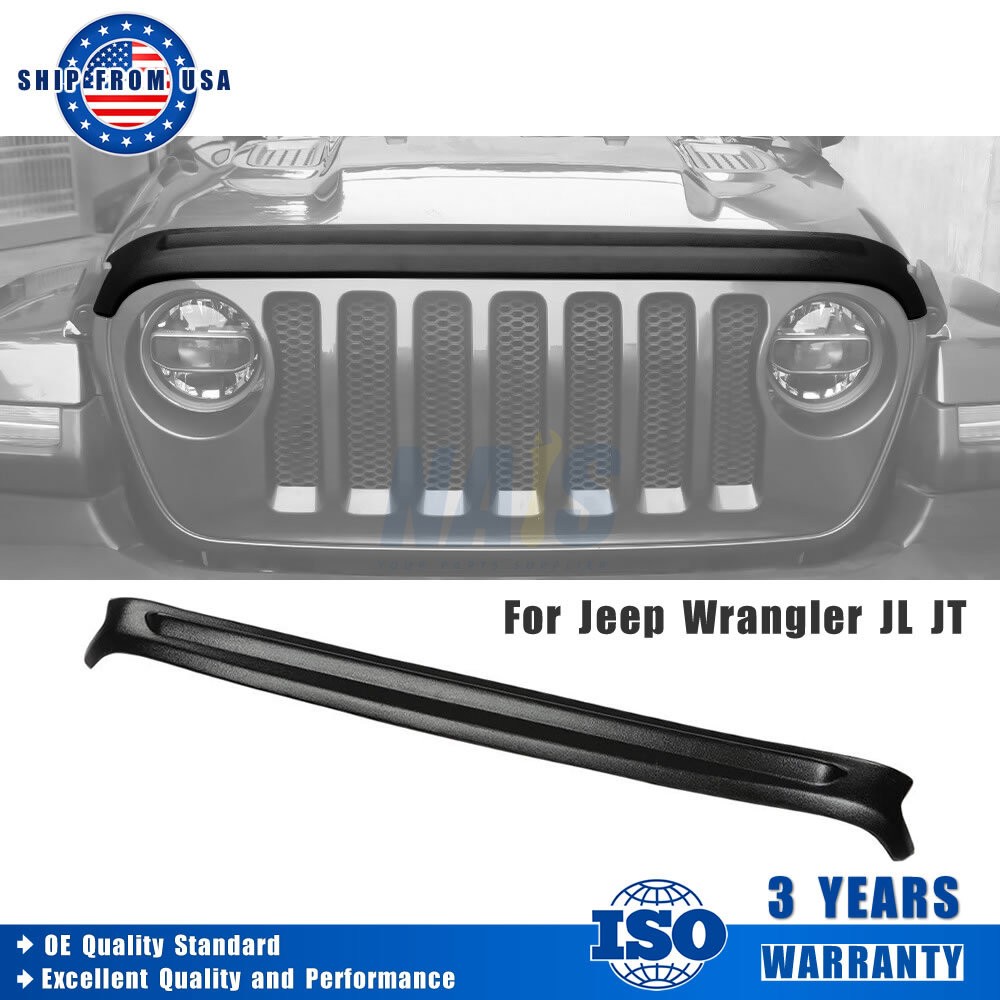 Hood Stone Guard Deflector Bug Shield Plate Cover For Jeep Wrangler JL JT 18+