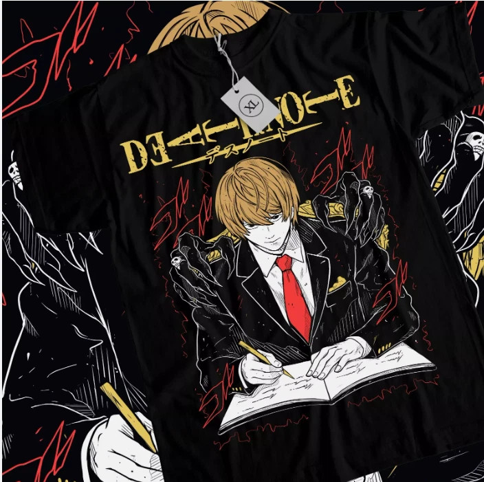 Anime Kira Death Note Black T-Shirt