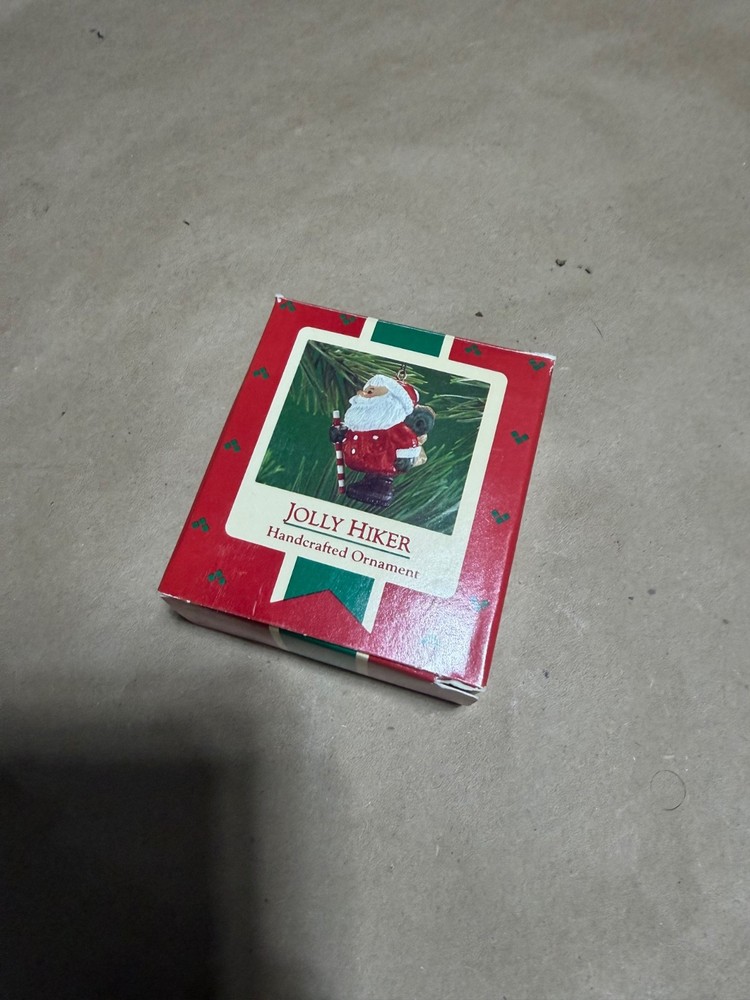Hallmark Keepsake Ornament 1986 Jolly Hiker Santa Christmas Hiking Backpacking