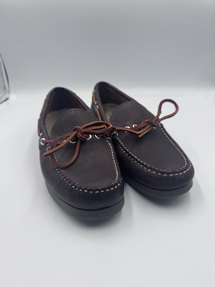 L.L. Bean leather Camp Moc moccasin boat shoe loafers size 10 M Excellent Womens