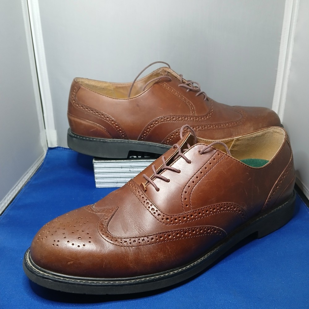 Rockport Wingtip M1771 Brogue Oxford Leather Dress Shoes Mens Size 13M Brown