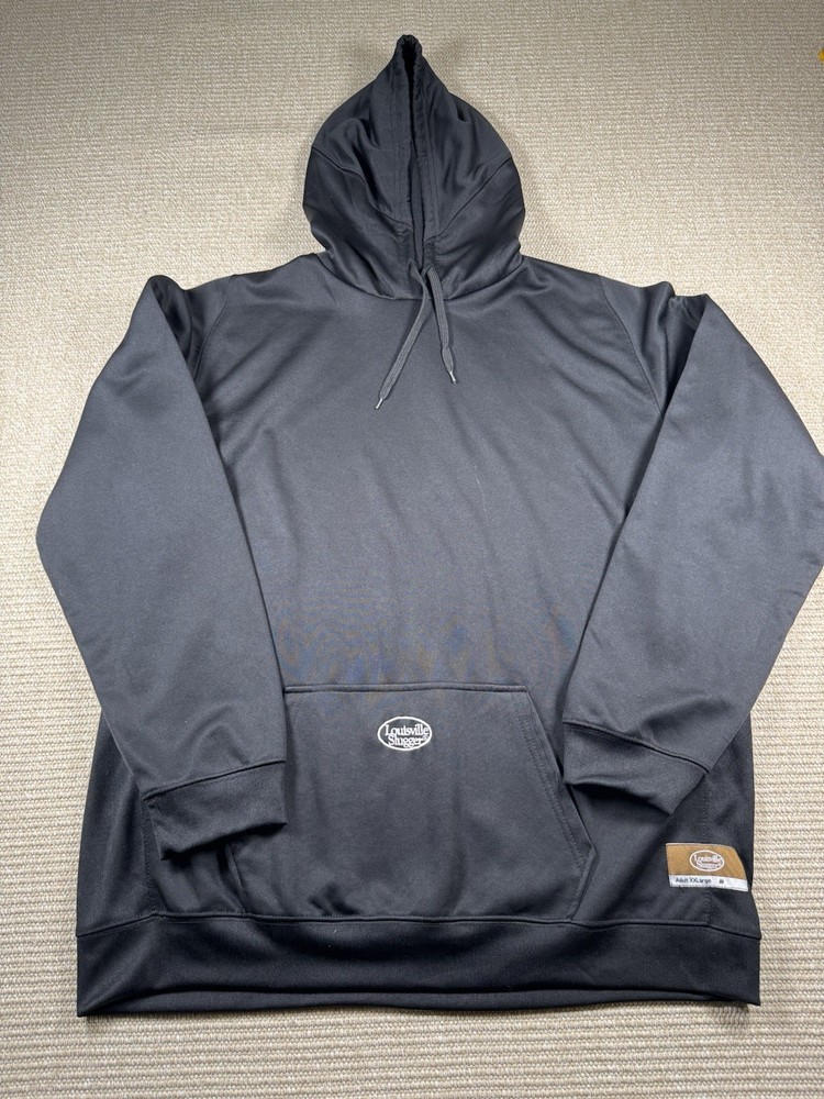 Louisville Slugger Black Hoodie Sweatshirt XXL Logo Pullover Baseball Gear MLB