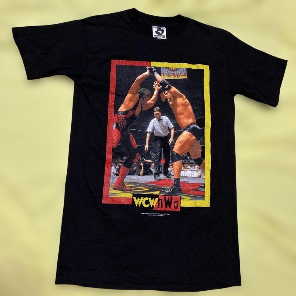 WCW NWO 90s Vintage T-Shirt Sting Goldberg Hogan M Near Mint