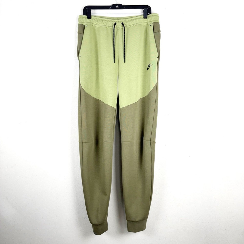 Nike Men's Tech Fleece Jogger Pants Size L Green