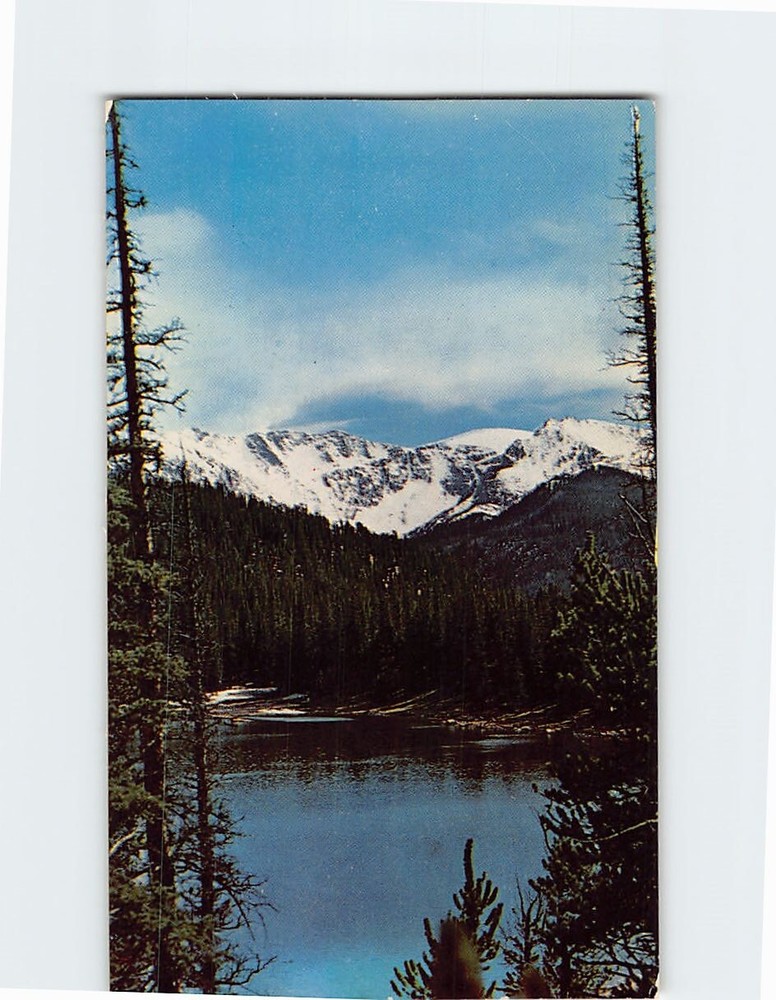 Postcard Mt. Evans And Echo Lake Denver Mountain Parks Colorado USA