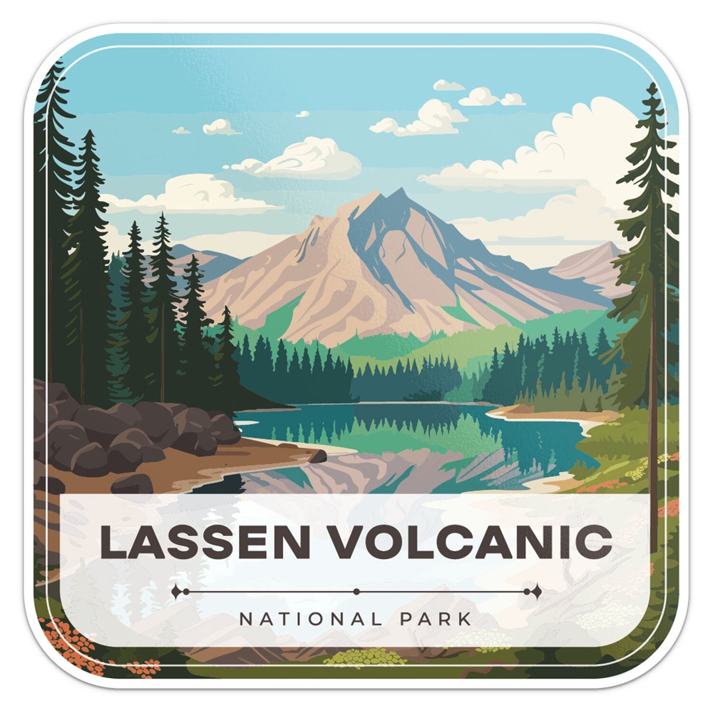 Lassen Volcanic National Park USA Vinyl Decal Car Bumper Sticker