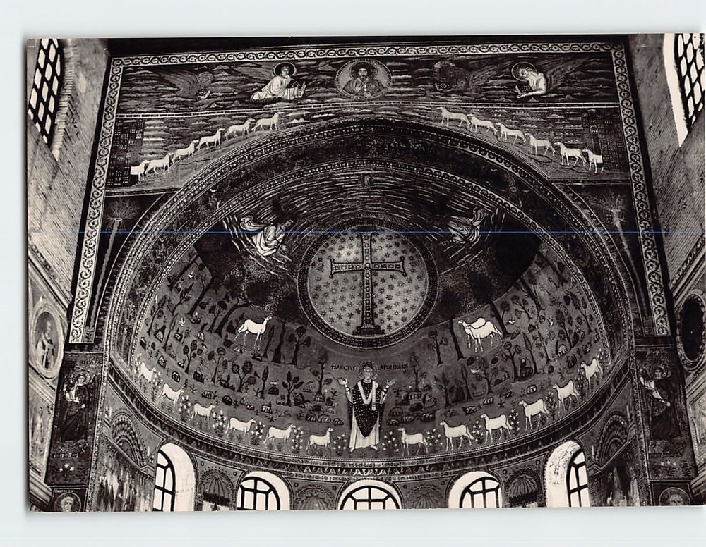 Postcard  Interior Basilica di Sant'Apollinare in Classe Italy