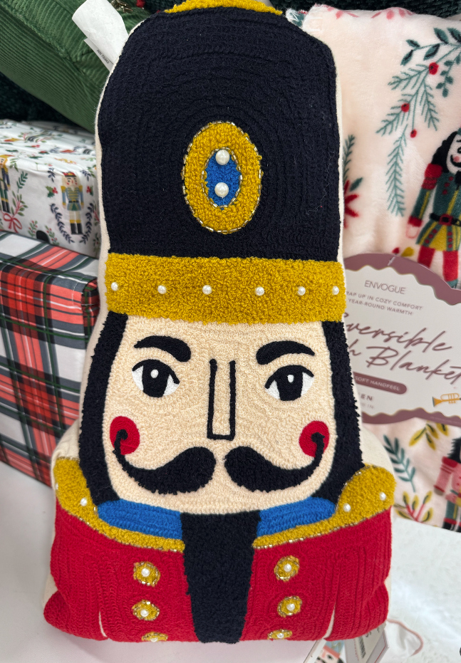 NWT ✅ Martha Stewart Nutcracker Christmas Pillow Pearls Christmas Decor ✅