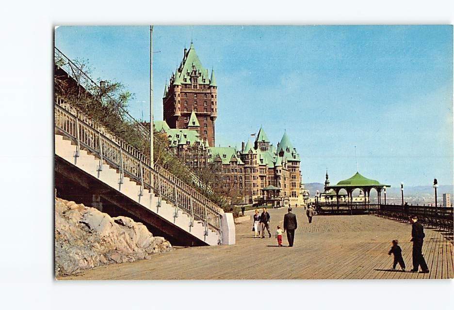 Postcard Dufferin Terrace to Plain of Abraham Quebec Canada