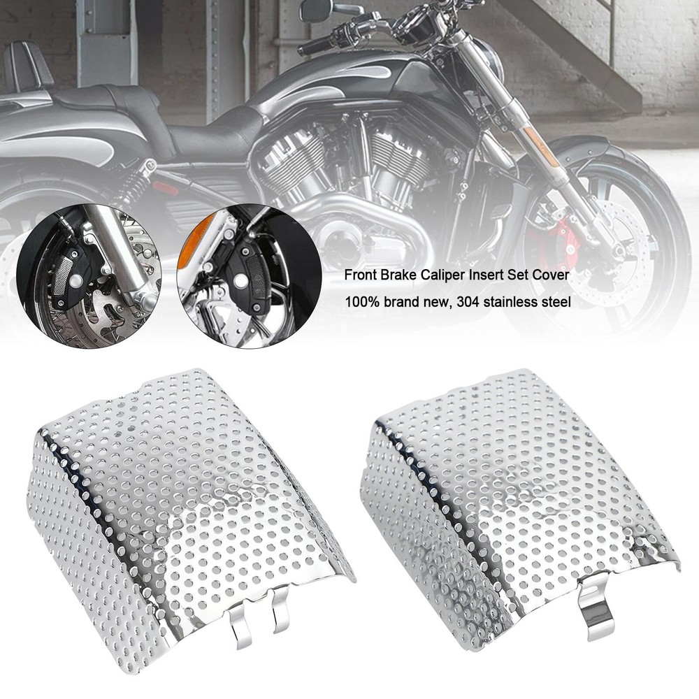 Front Brake Caliper Insert Cover For Touring V-Rod Street Glide 42054-05 CHR V1