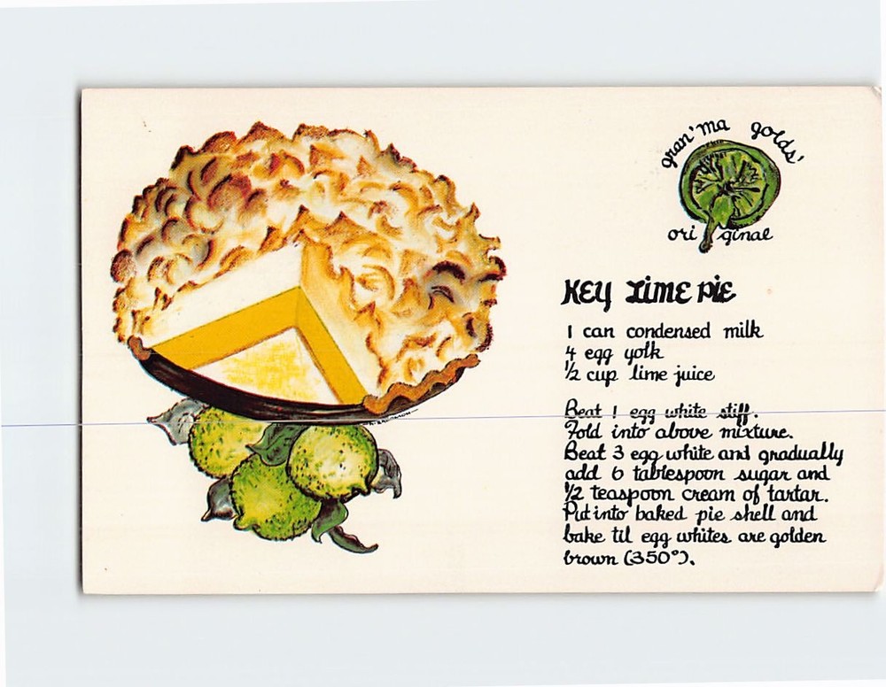 Postcard The Key Lime Pie Recipe