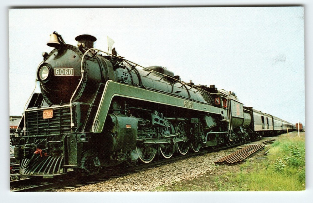 Railroad Postcard Canadian National #6060 Railway Locomotive Steam Train Vintage