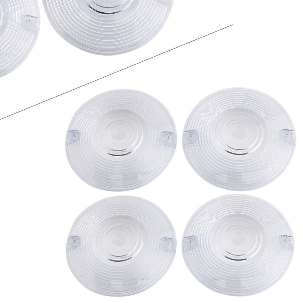 4 Pcs Moto Turn Signal Light Cover Clear Lens For Harley Davidson Electra Glide