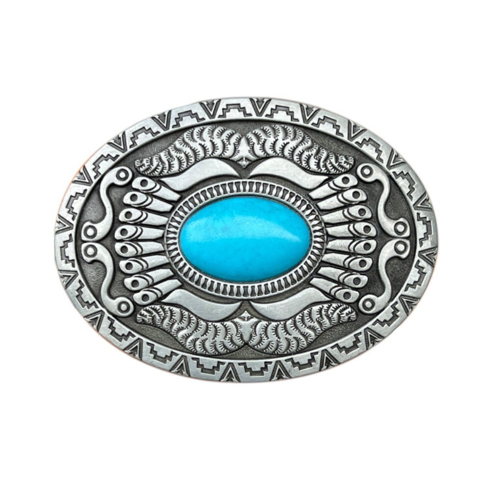 Western Belt Buckle for Men & Women Cowboy Rodeo Metal Vintage Style Wear