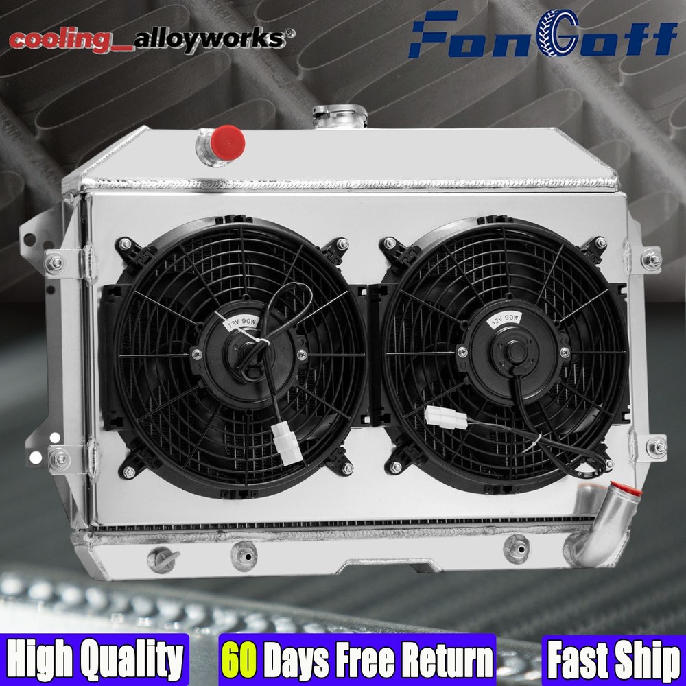 3 Row Aluminum Radiator Shroud Fan Fit 1970-1975 1973 Nissan Datsun 260Z 240Z L6