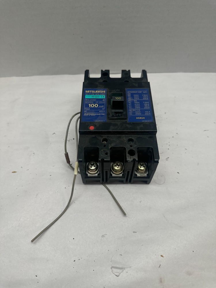 MITSUBISHI NF100-CS No-Fuse Breaker, 100A Rating, 3-Pole