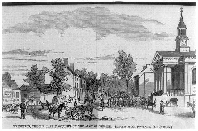 Warrenton,Virginia,VA,lately occupied by Army of Virginia,1862,Harper's Weekly