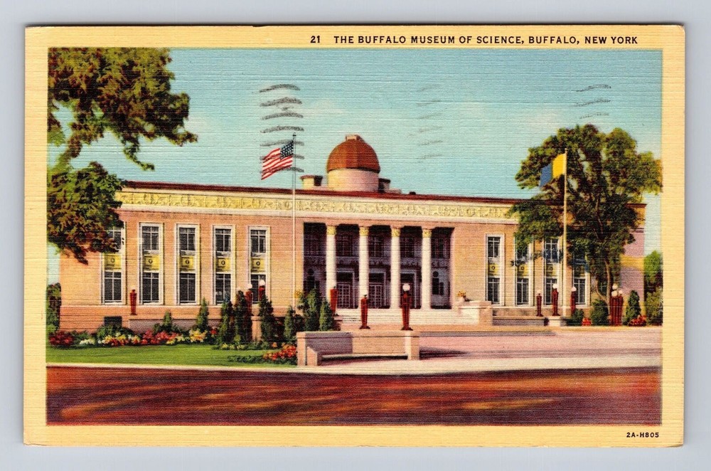 Buffalo NY- New York, Buffalo Museum Of Science, Antique, Vintage c1942 Postcard