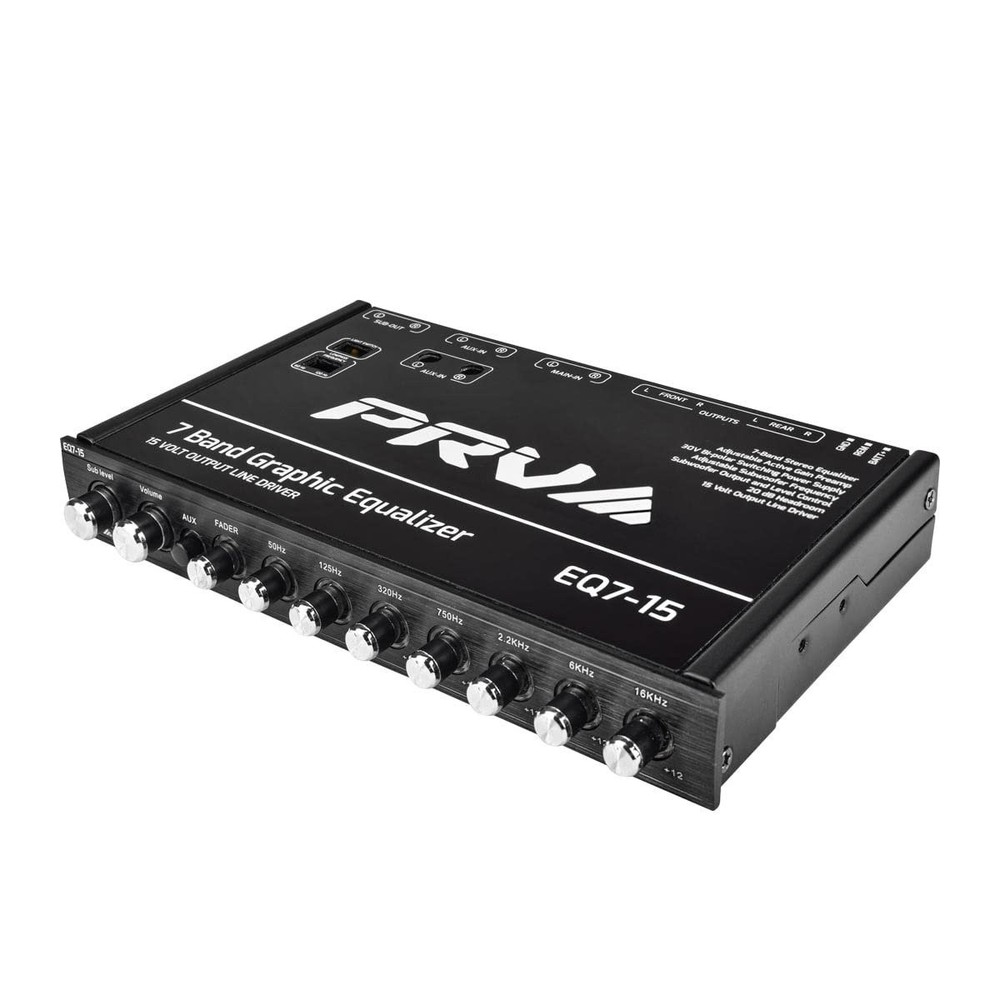 PRV AUDIO EQ7-15 7 Band Graphic Equalizer 15 Volt RCA Line-Level Output with...