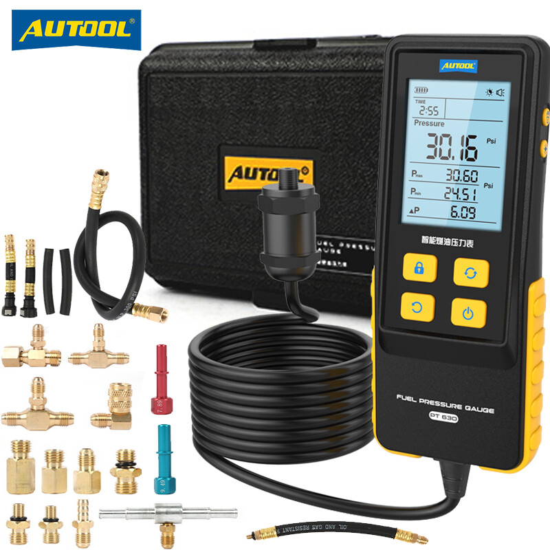 Car Gasoline Fuel Injection Pump Compression Pressure Tester Kit Gauge 0-426 PSI