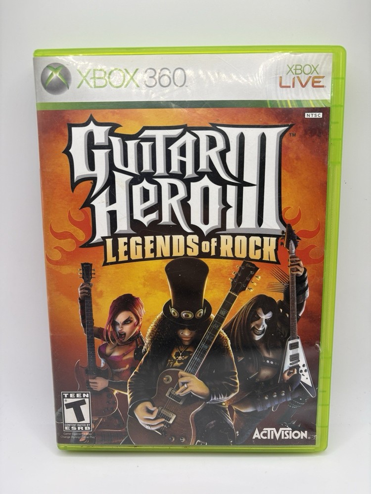 Guitar Hero 3 III: Legends of Rock (Microsoft Xbox 360) CIB Complete w/ Manual