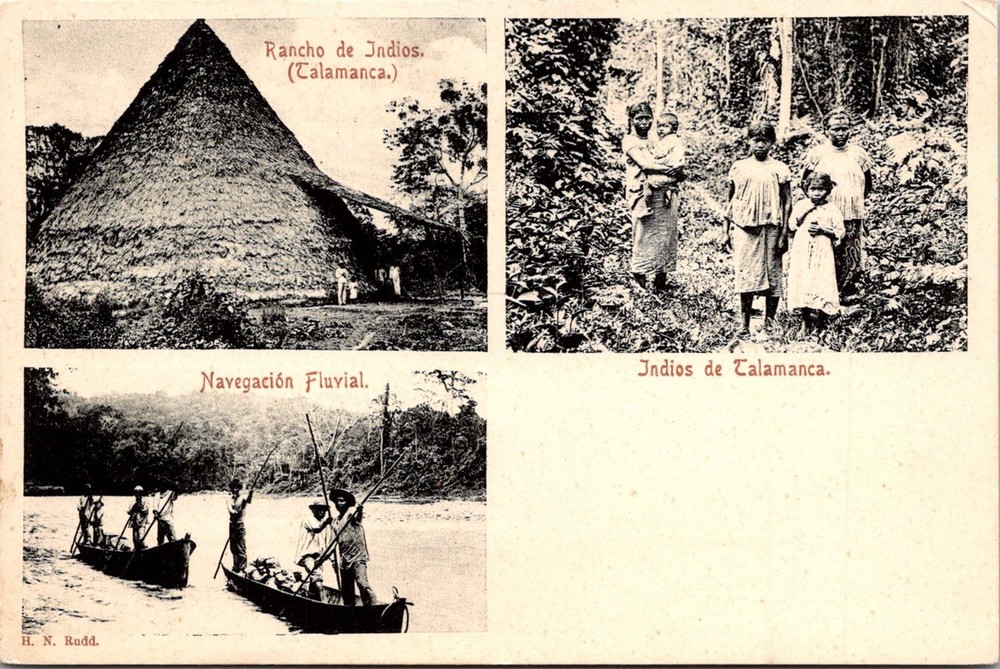 Dr Jim Stamps Postcard Indios De Talamanca Multiview Undivided Unposted