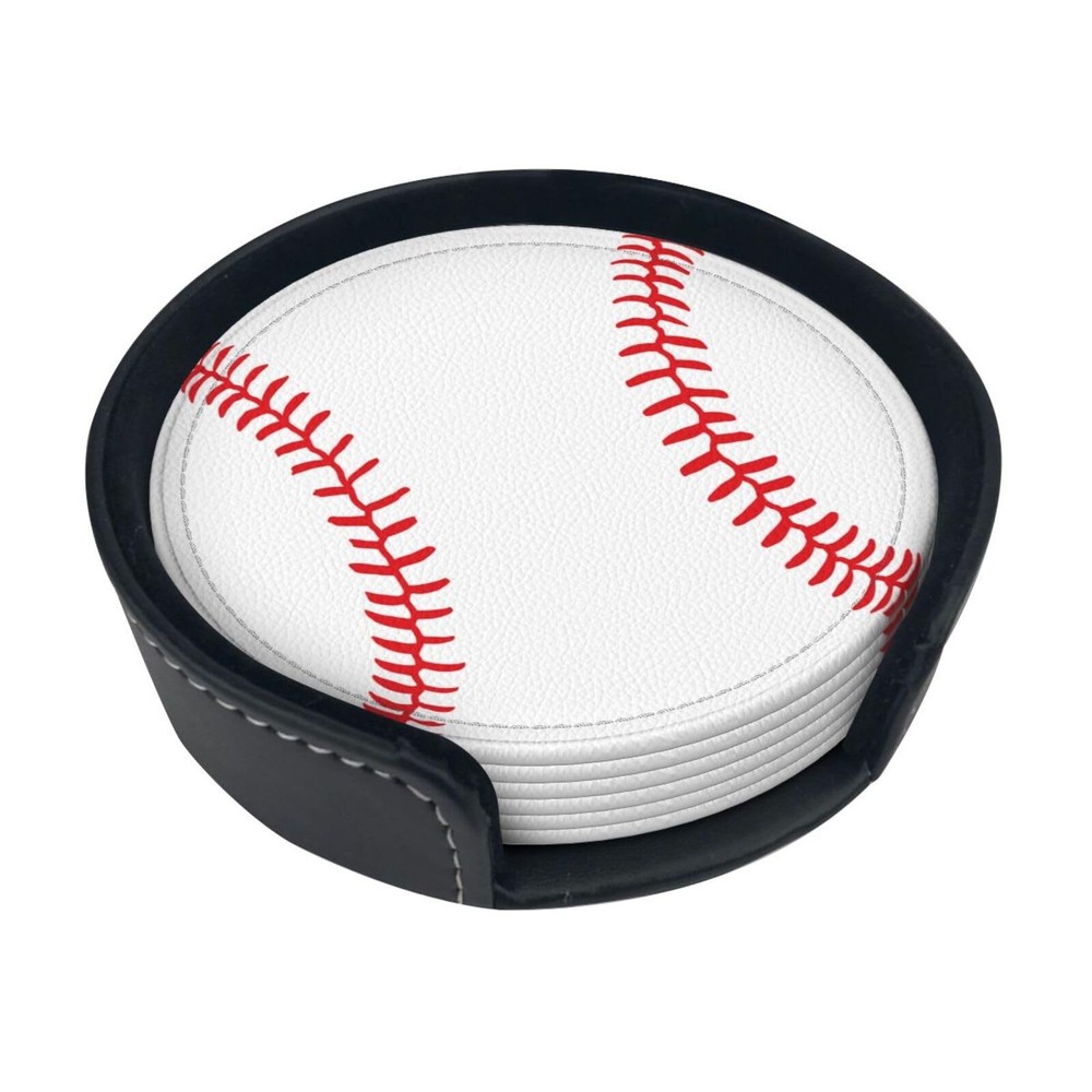 Funny baseball drink coasters protect furniture from water damage and stains  