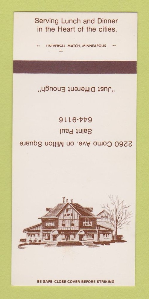 Matchbook Cover - Muffuletta? Restaurant St Paul MN 30 Strk SAMPLE
