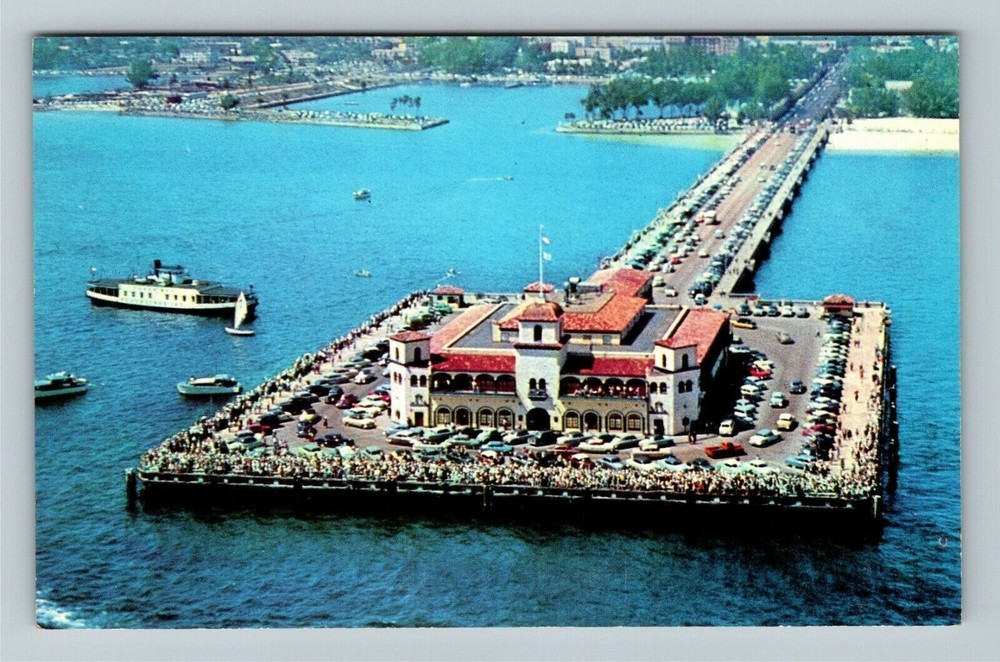 St Petersburg FL-Florida, Municipal Recreation Pier, Vintage Postcard