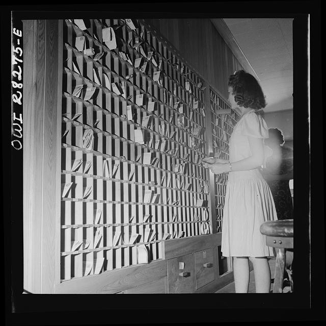 Arlington Farms Washington DC 1943 Idaho Hall mail clerk sorting mail
