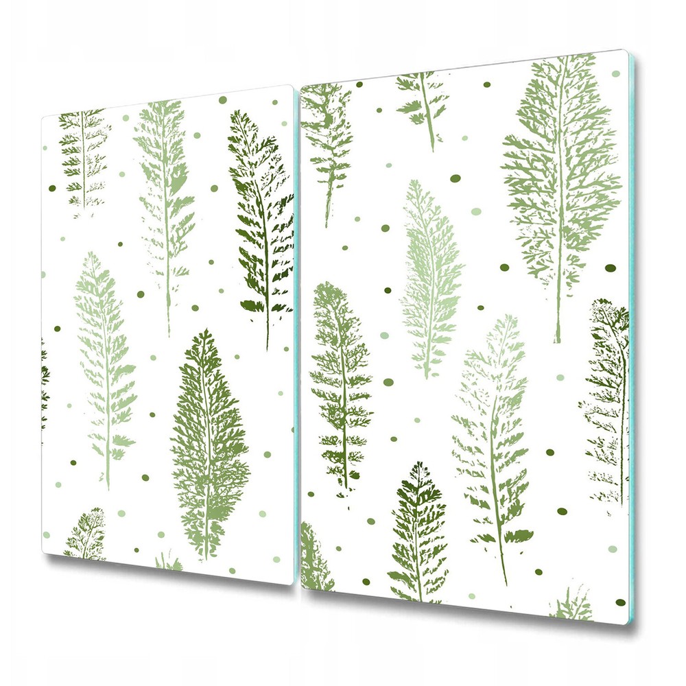 Glass Chopping Cutting Board Abstract nature Watercolour Leaves 2x30x52