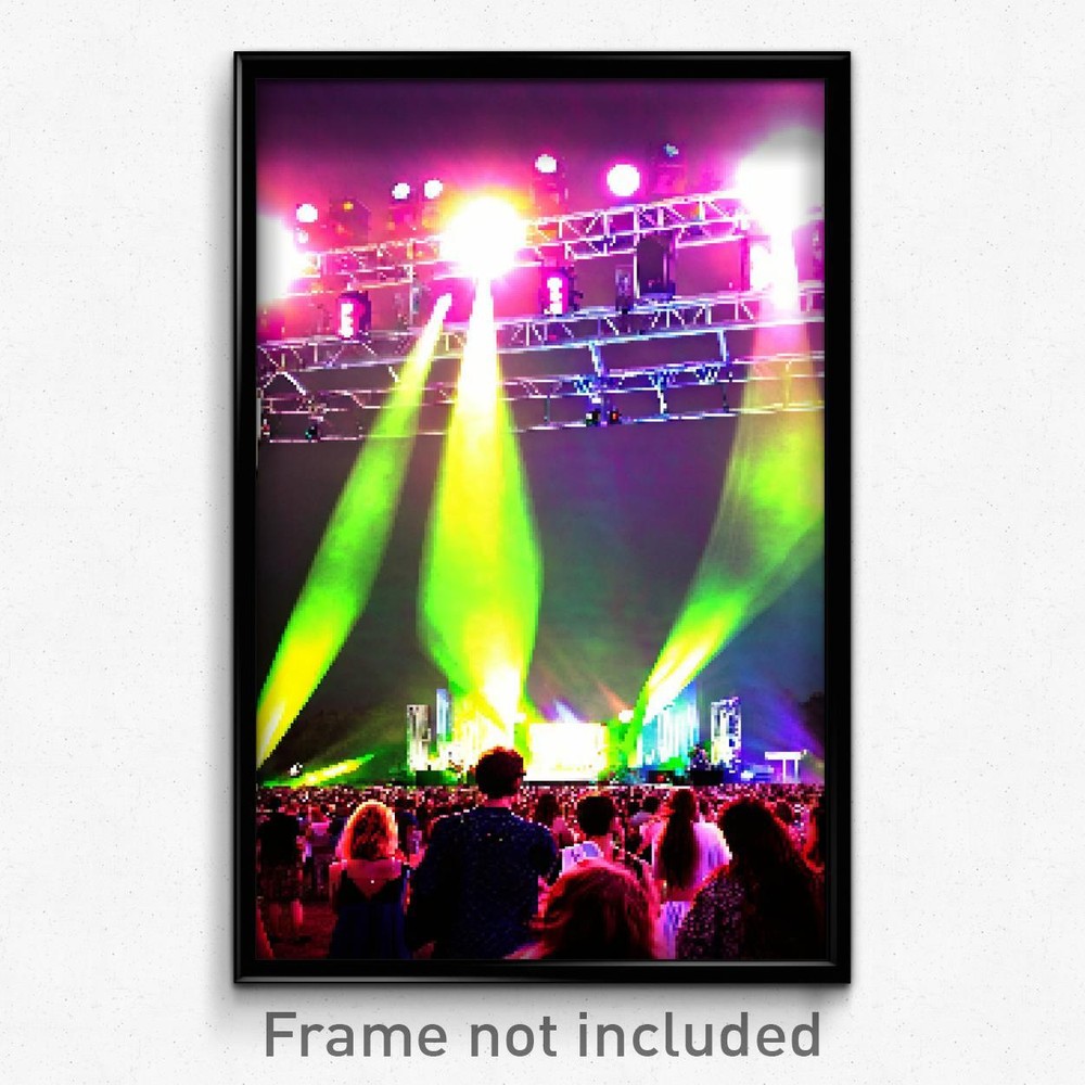 8-Bit Pixel Art Music Festival Poster - Retro Video Game Wall Print