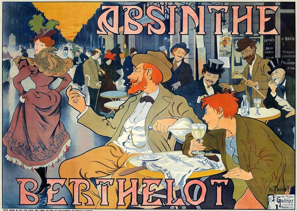 Vintage Absinthe Poster Wall Art - Classic Cafe Scene Decor Home Decor-image