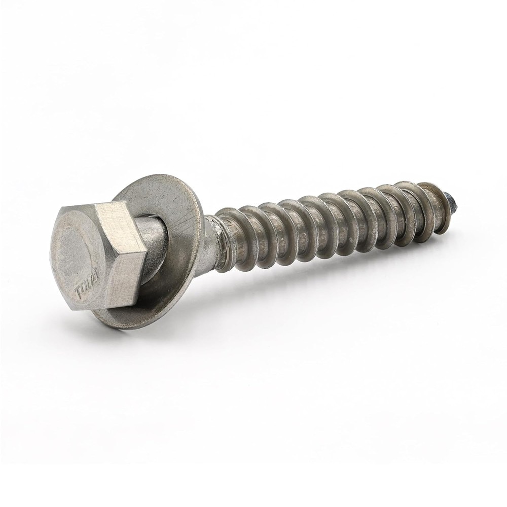 5/8 x 3.5 Inch Stainless Steel Hex Lag Screw Kit 10-Pack Partial Thread