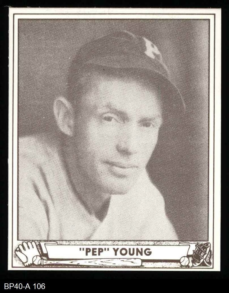 1940 Play Ball Reprint #106 Pep Young Pirates 8 - NM/MT