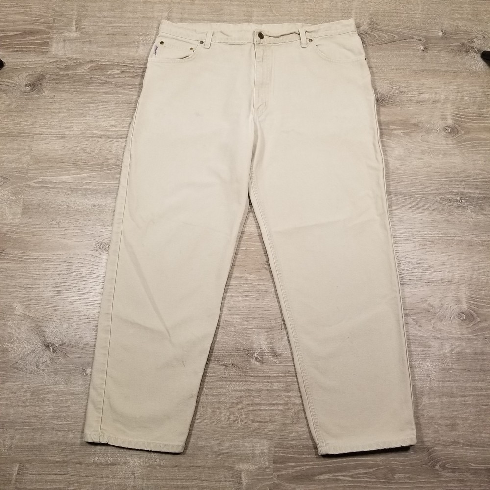 Carhartt WIP Landon Mens Pants Size 38x30 Beige Relaxed Loose Tapered Fit