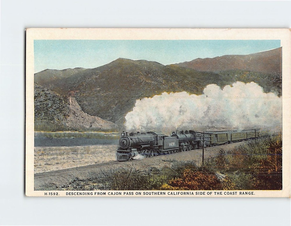 Postcard Descending from Cajon Pass Southern California Side of the Coast Range