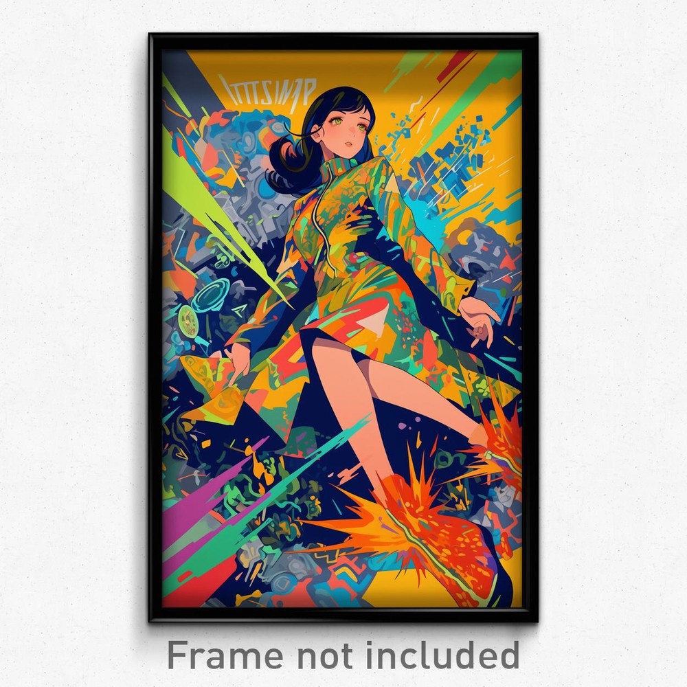 Vintage Movie Art Poster - Adorable Full-Length Zipper Print Featuring Insulted Woman