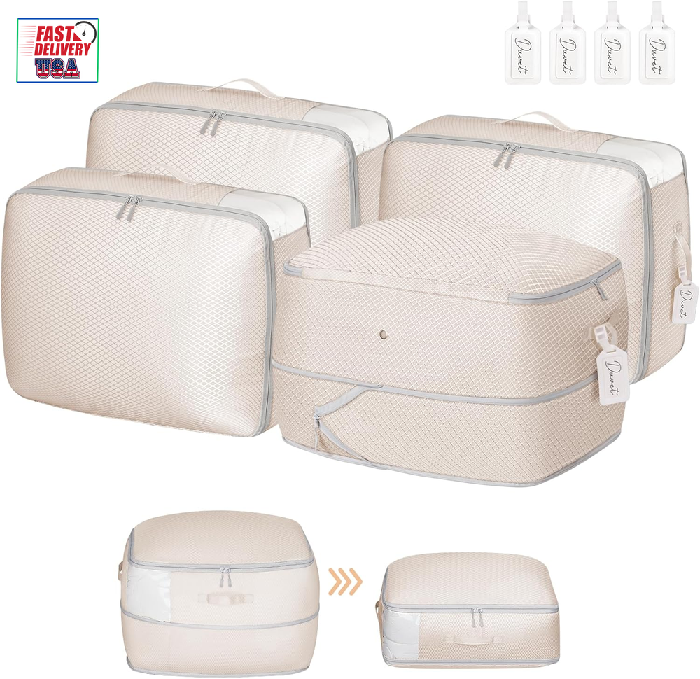 Comforter Storage Bag - Ultra Space Saving Self Compression Organize for Duvet,