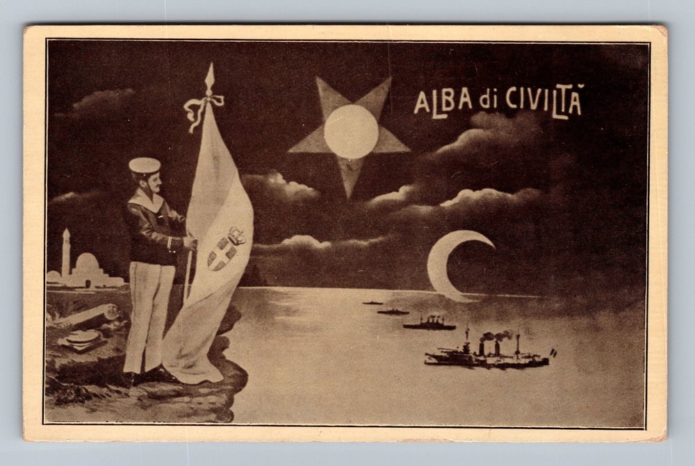 Italy- Dawn Of Civilization Standard Souvenir Postal Old Card Vintage Postcard