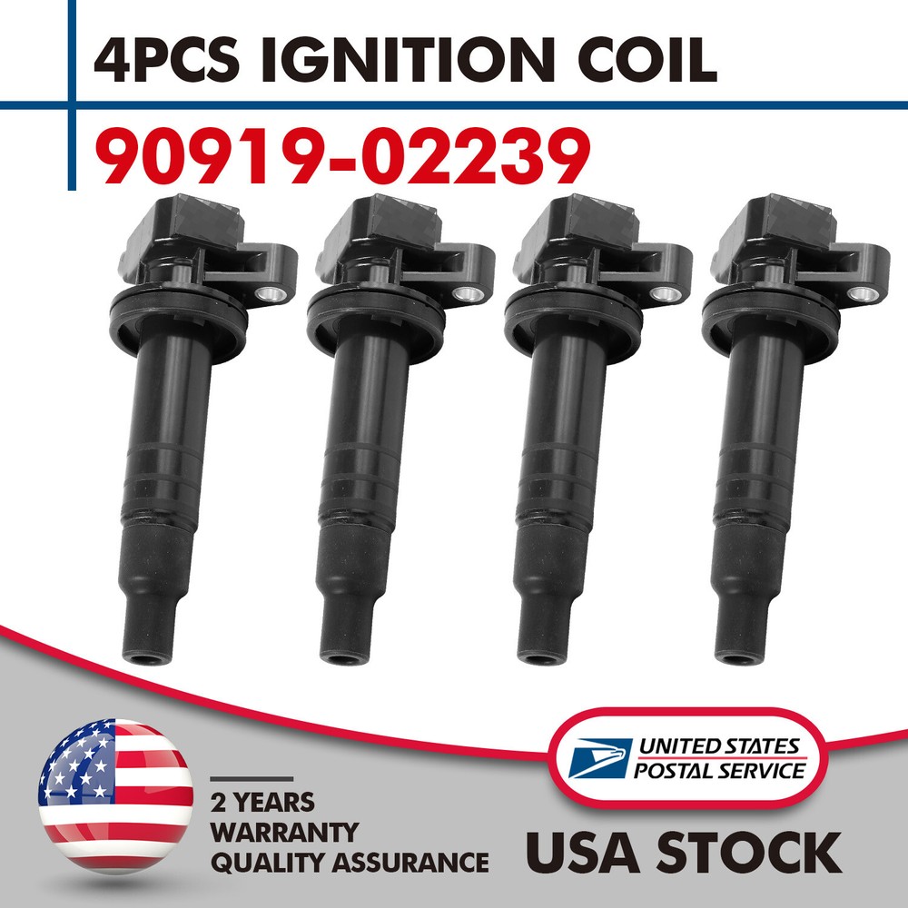 4 Pack Ignition Coils Compatible with Toyota Corolla Celica Chevy Pontiac Vibe 1.8L L4 UF247