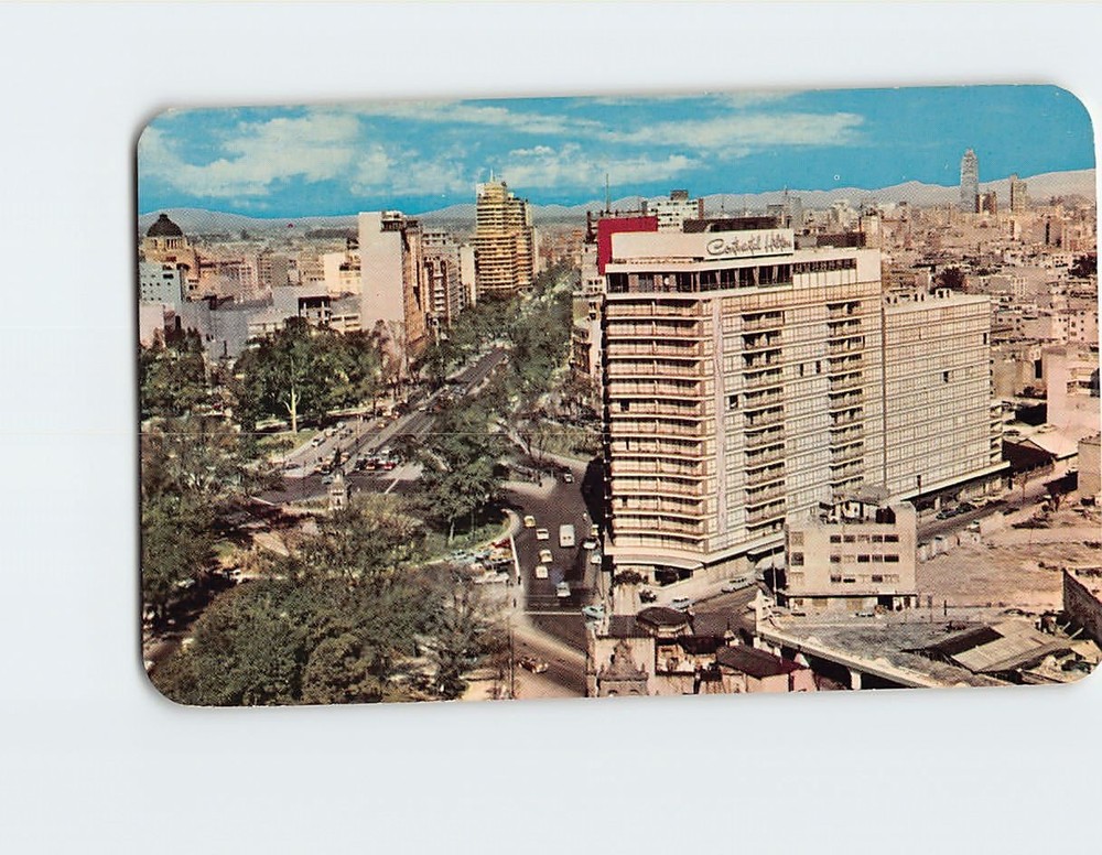 Postcard View of Mexico City with the Paseo de la Reforma Mexico