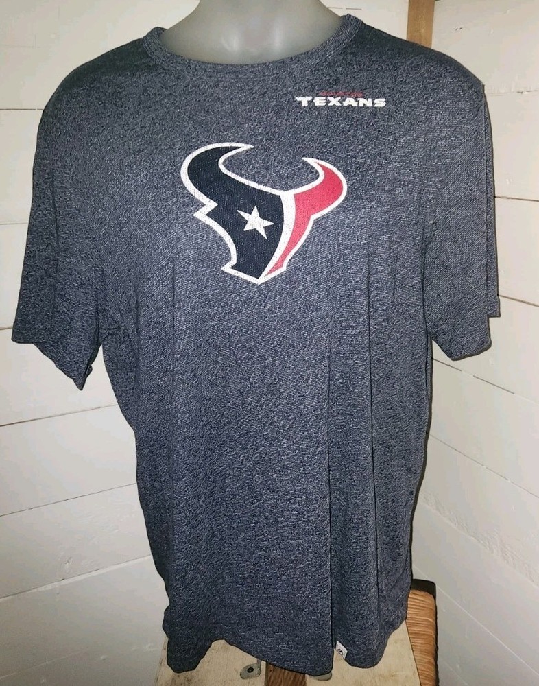 Houston Texans T Shirt Majestic Size Mens XL Short Sleeves Blue