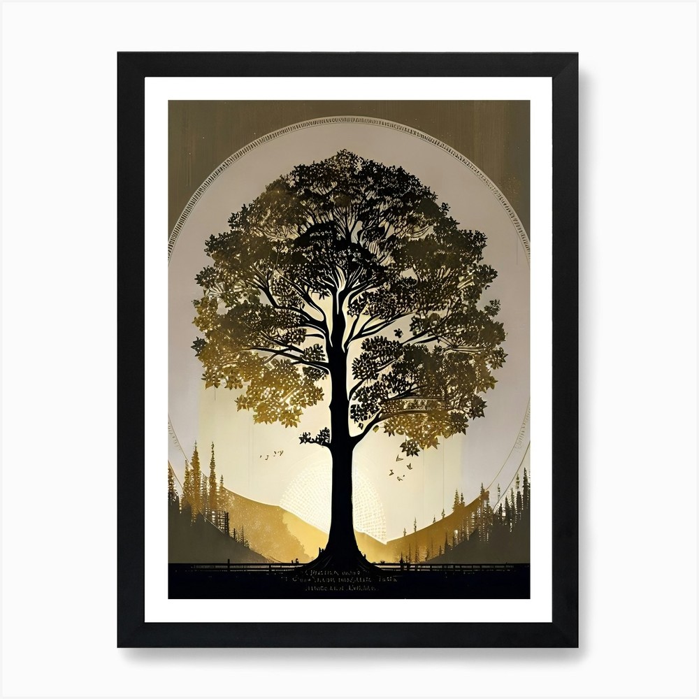 Tree of Life 286 Framed Canvas Art Print Wall Decor