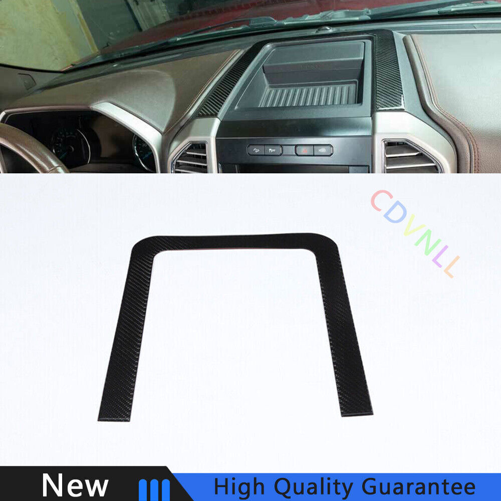 For Ford F150 2015-2020 Real Carbon Fiber Central Console Storage Box Frame 1X