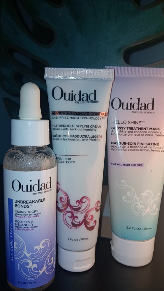 Ouidad Unbreakable Bonds Styling Set with Mixing Drops, Glossy Mask & Cream