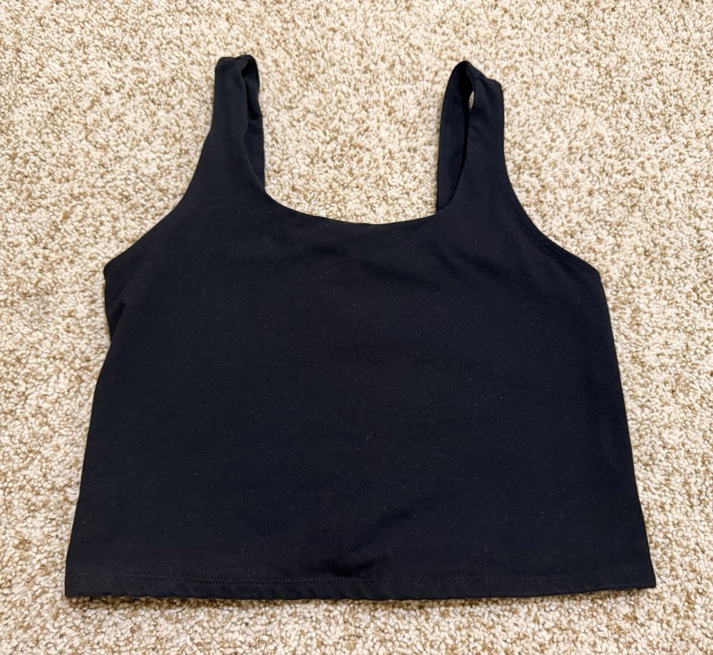 Pact Women’s Crop Tank Top Black Size M