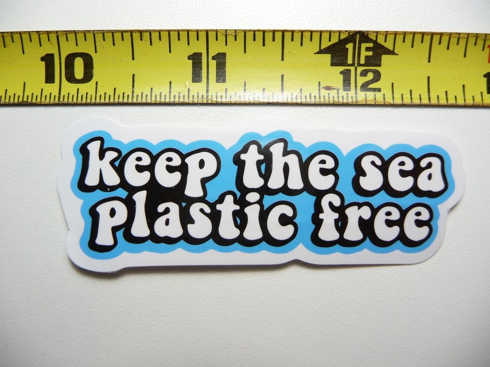 Keep the Sea Plastic Free Glossy Motivational Sticker